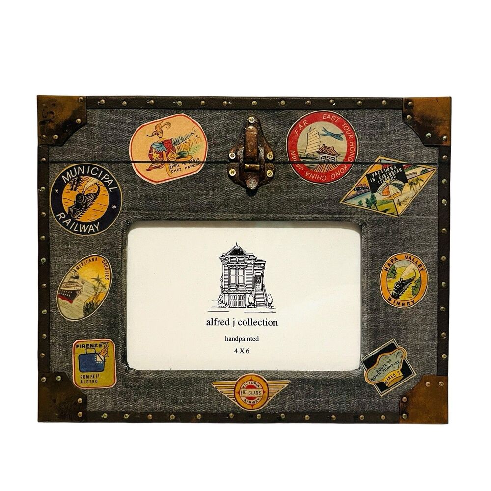 Alfred J Collection 4x6 Travel Suitcase Photo Frame Vacation Souvenir Decor